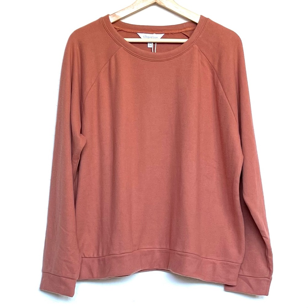 Company Store Women’s XXL Terracotta Colored Sweatshirt Pajama Top NWT